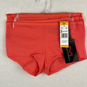 Maidenform Boyshort Panties Women's Underwear Size S/5 Lot of 3 Pair Orange